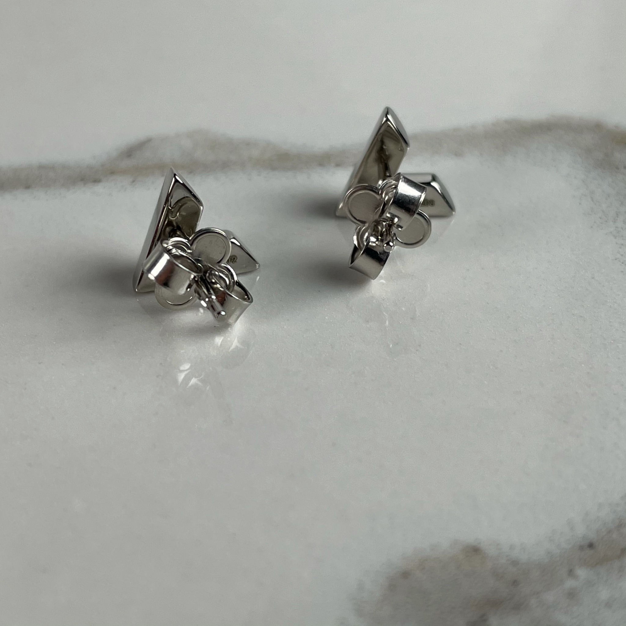 Louis Vuitton 2020 Silver Essential V Stud Earrings · INTO