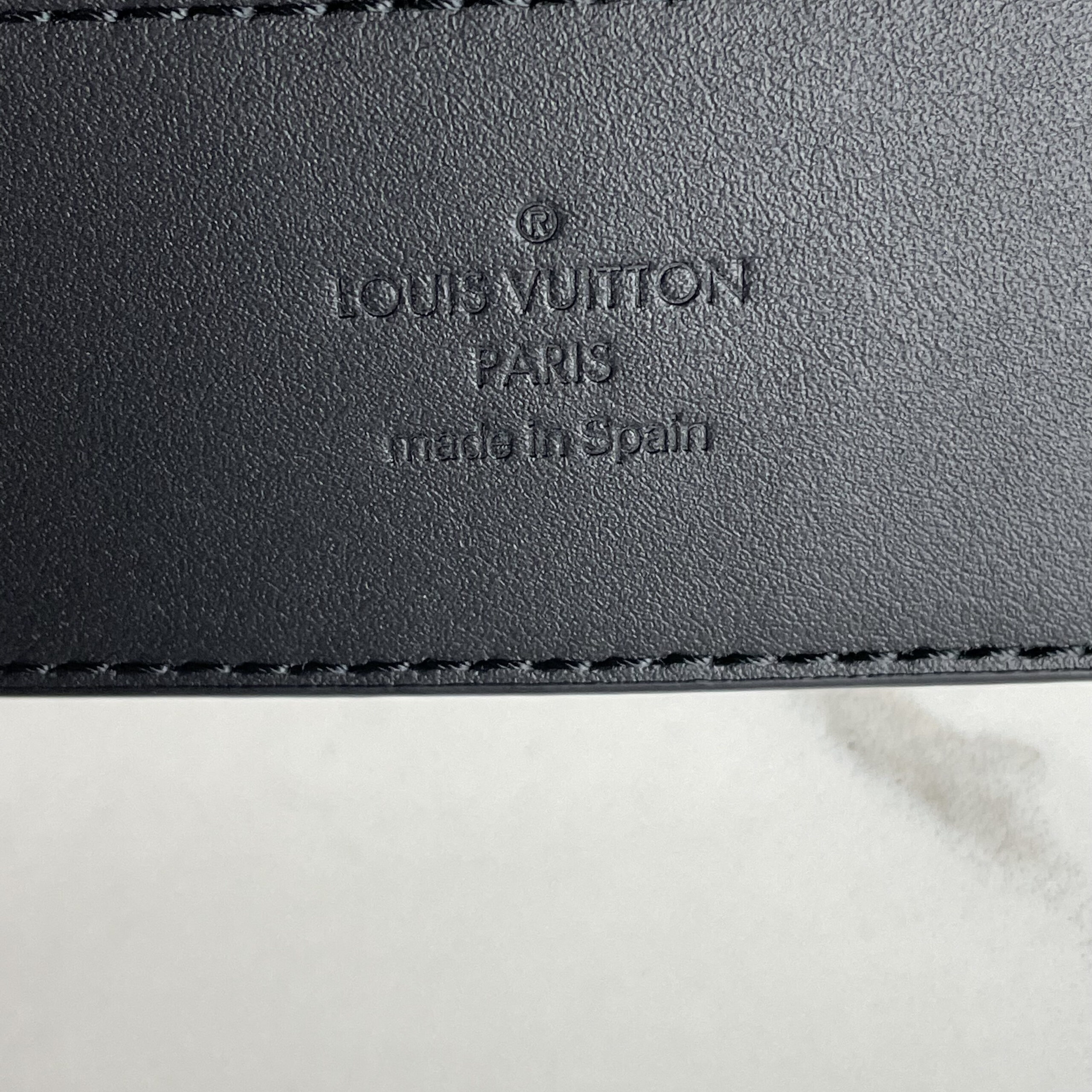 Louis Vuitton Monogram Eclipse Canvas LV Initials 40mm Matte black