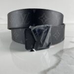 Louis Vuitton LV Initials 40mm Matte Black Belt