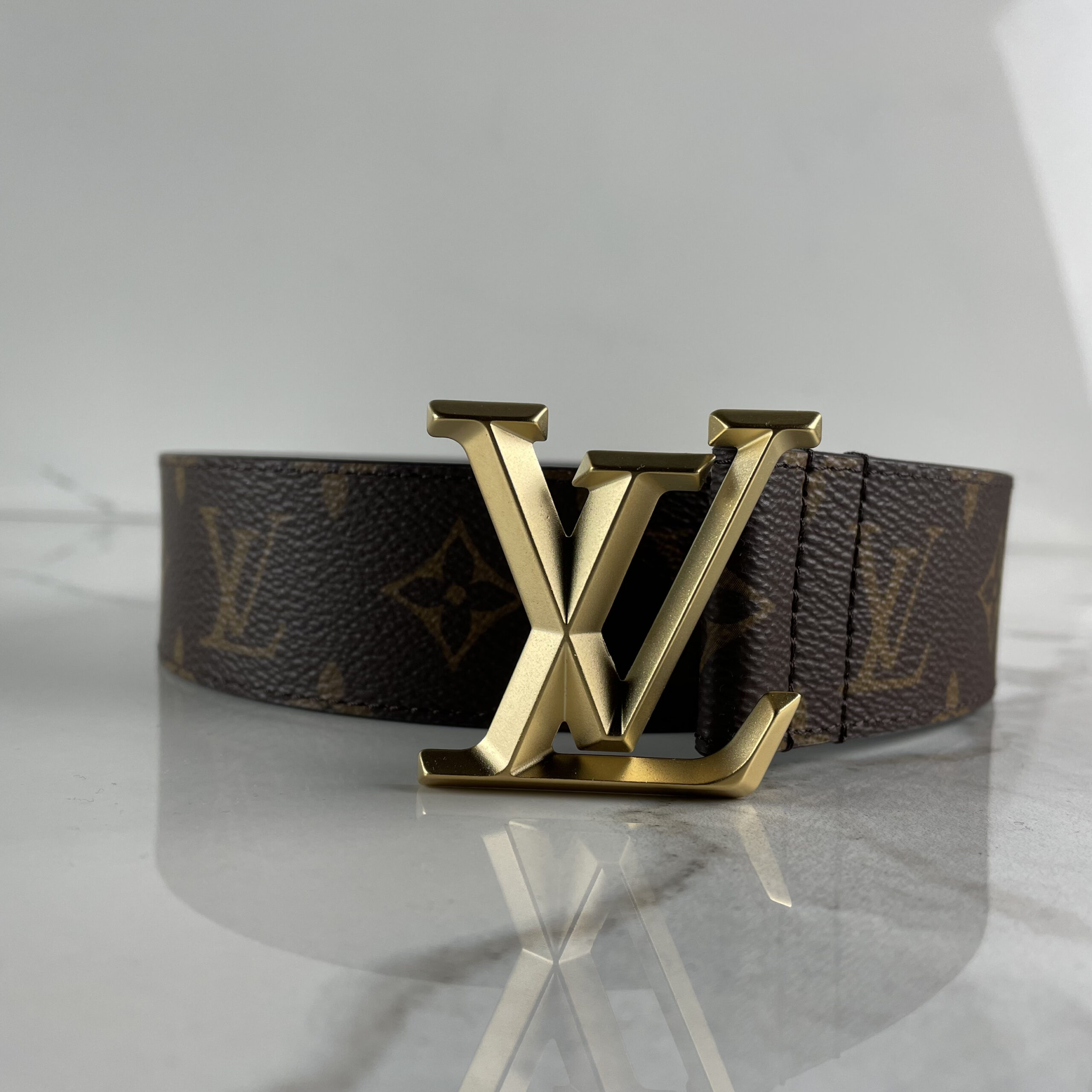 Louis Vuitton - LV Pyramide 40mm Belt - Monogram Canvas - Grey - Size: 110 cm - Luxury